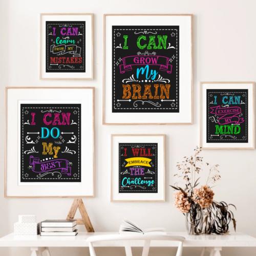 Positive affirmation poster pack wall display